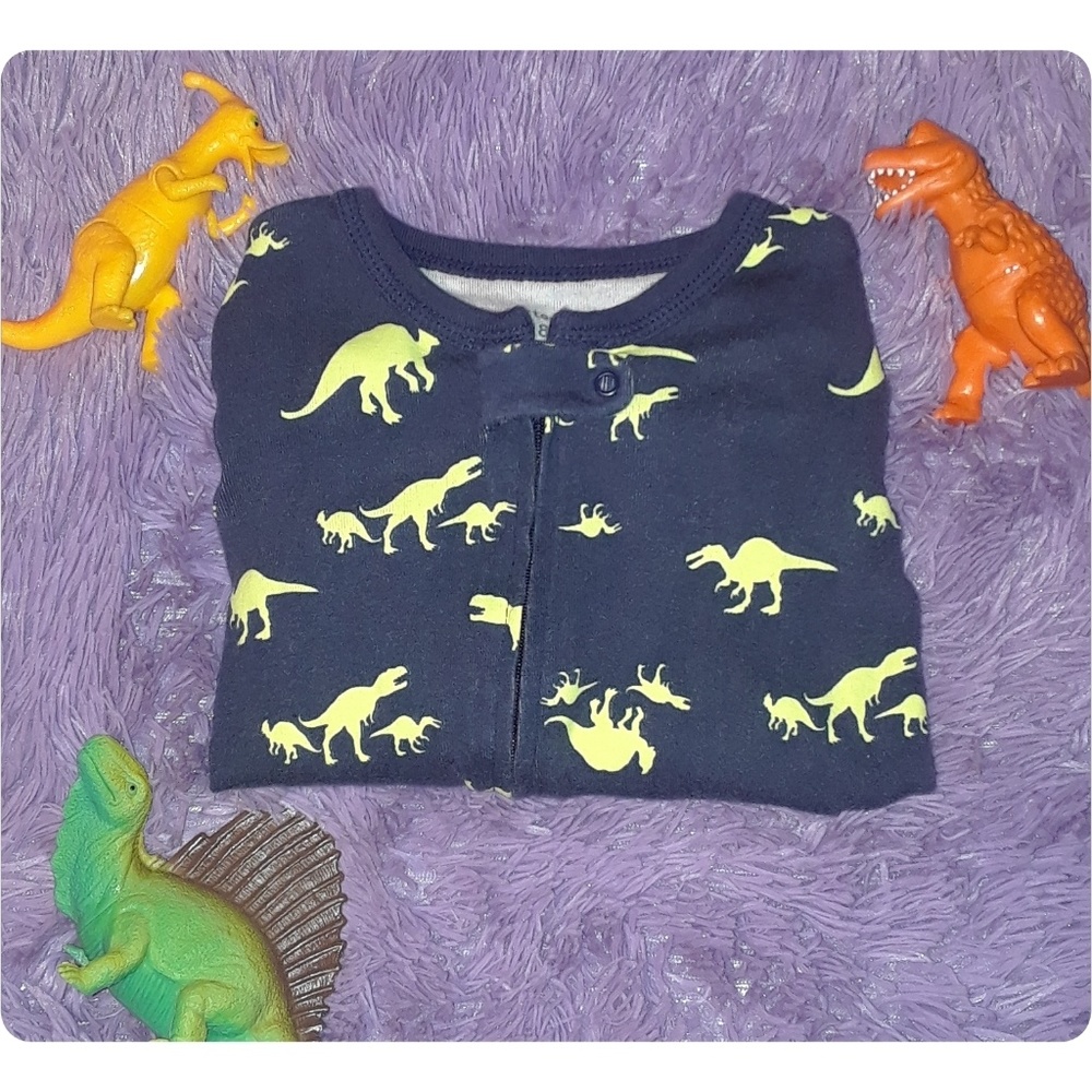 Glow in the dark dinosaur baby sleeper